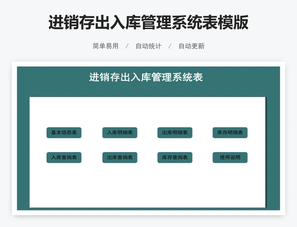 进销存出入库管理系统表模版