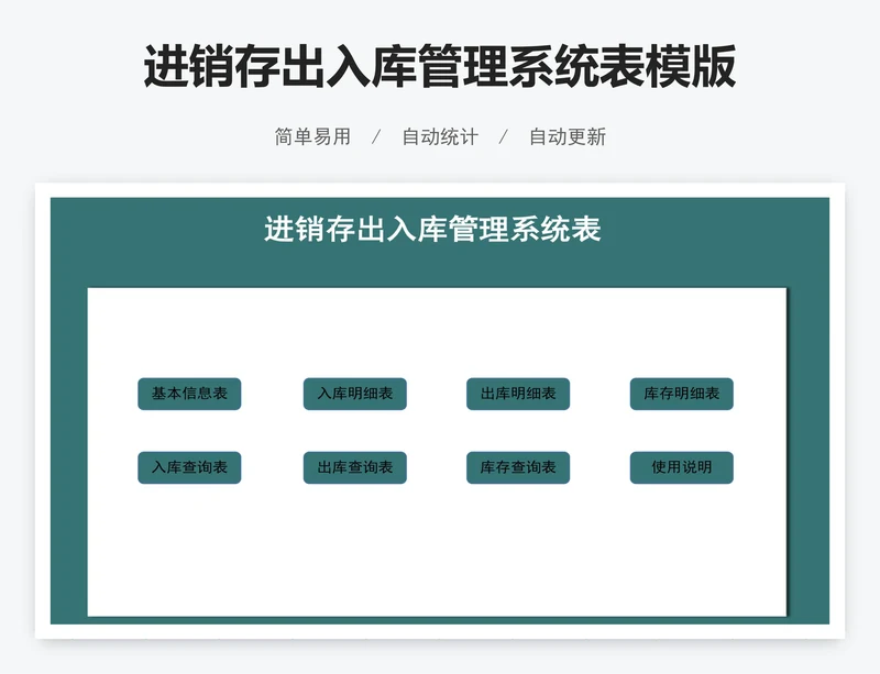进销存出入库管理系统表模版