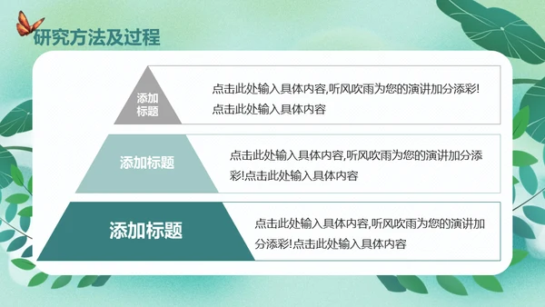 开题报告毕业答辩清新通用PPT母版