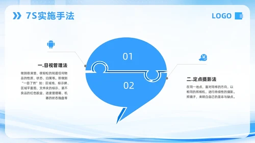 蓝色简约7S病房成果汇报PPT模板宣传PPT动态PPT管理