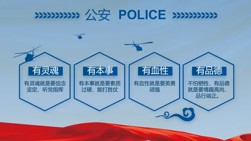 忠诚铸警魂护航新征程公安警察PPT动态模板