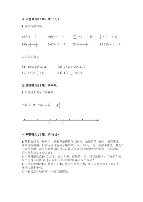 人教版六年级下册数学期末测试卷附参考答案（实用）.docx