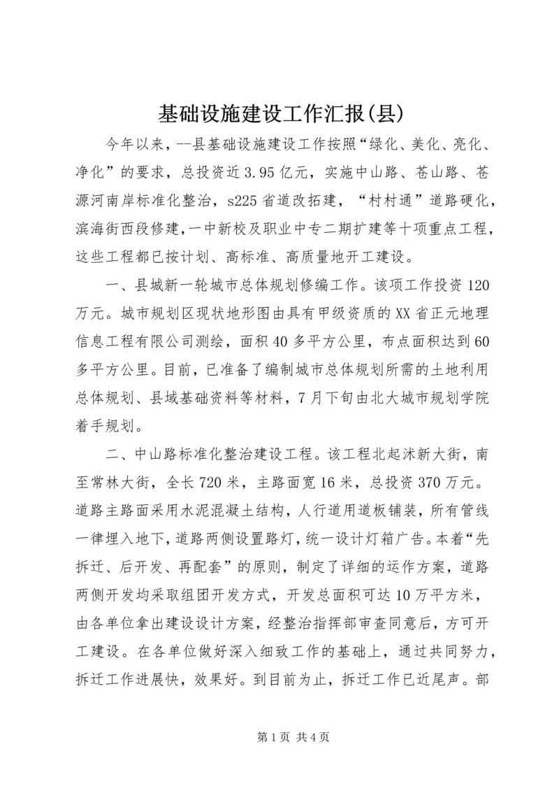 基础设施建设工作汇报(县).docx