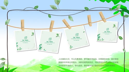 小清新毕业典礼毕业季毕业纪念册ppt模板