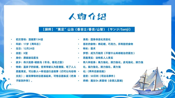 蓝色卡通风海贼王节日庆典中国航海日