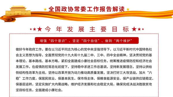 聚焦两会政协常委工作报告解读PPT课件