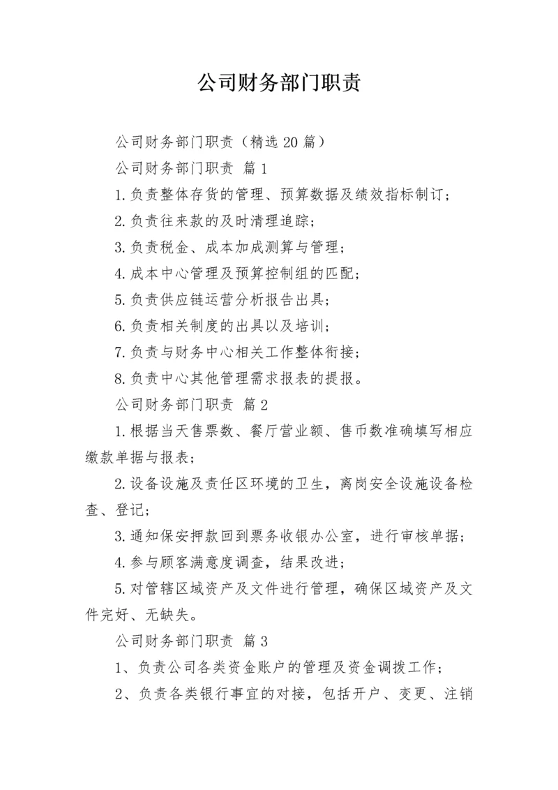 公司财务部门职责.docx