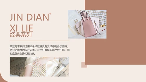 ins简约风服饰箱包品牌推广介绍路演PPT模板