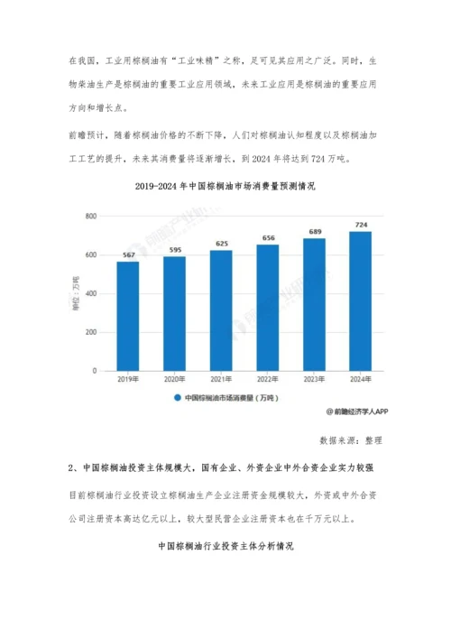 中国棕榈油行业市场需求及投资前景分析-严控成本、注重产业企业联盟发展.docx