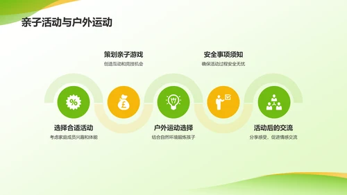 绿色3D风亲子教育PPT模板