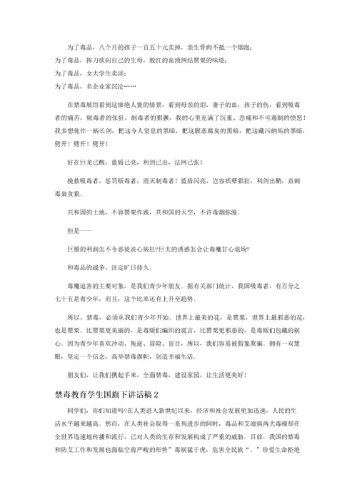 禁毒教育学生国旗下讲话稿.docx