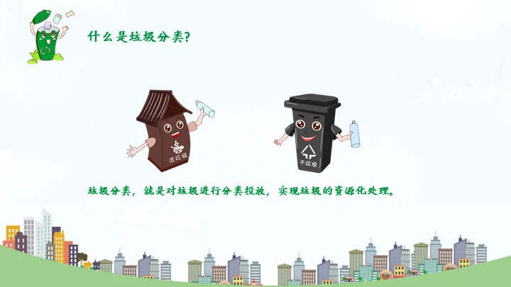 环保教育垃圾分类变废为宝知识宣讲通用PPT模板
