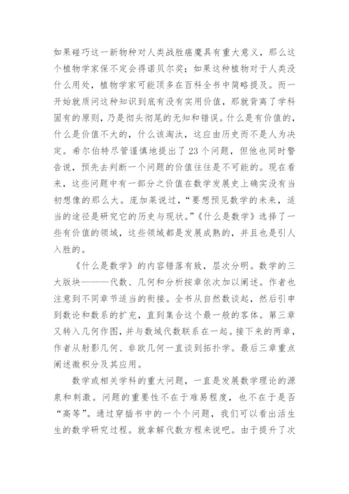 《什么是数学》读后感.docx