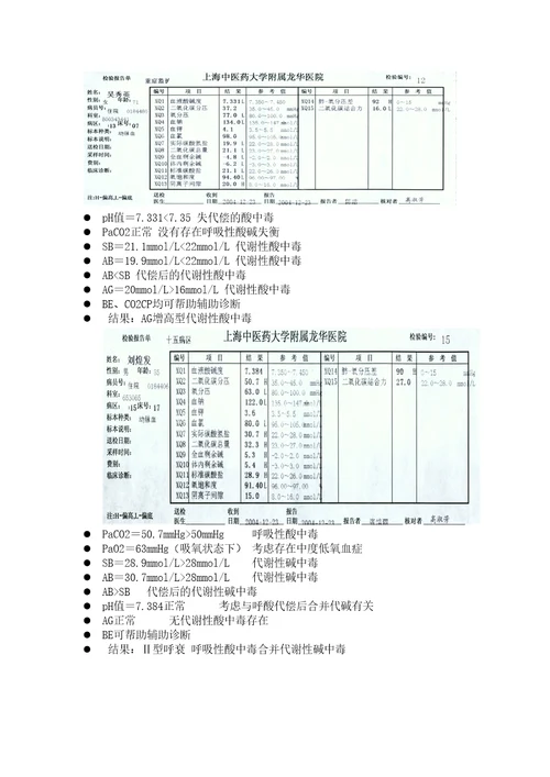 动脉血气分析的临床应用