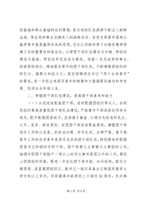 新形势下加强集团党建带团建工作实施意见.docx