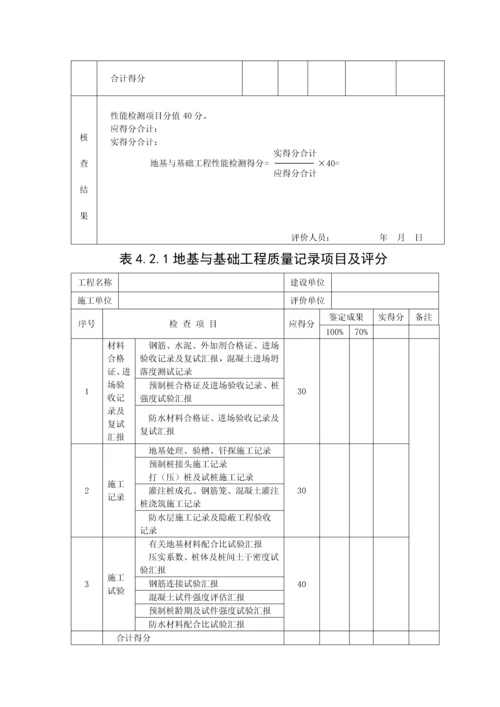 建筑工程施工质量评价标准表格.docx