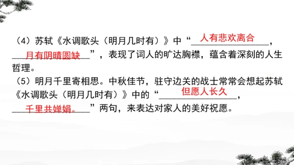 14 诗词三首 复习课件