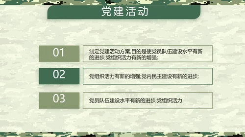 迷彩风八一军事士兵工作汇报动态PPT