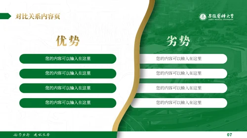 绿金配色安徽医科大学通用PPT模板