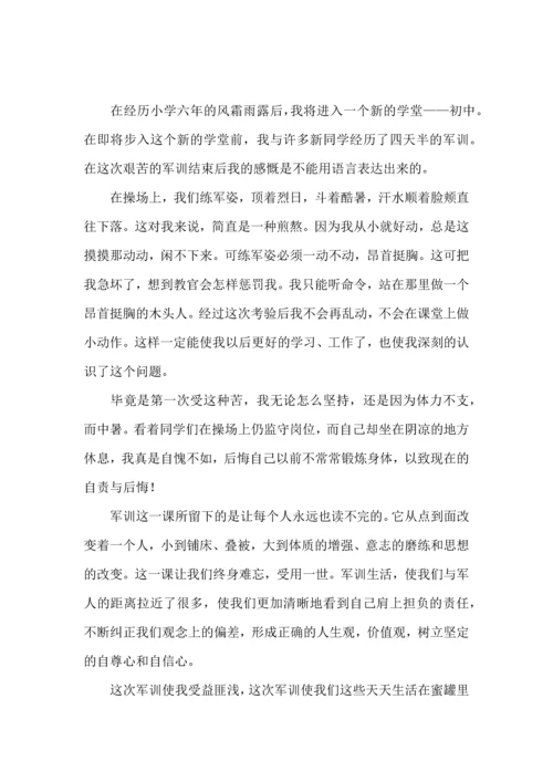 初中军训心得体会八篇（三）.docx