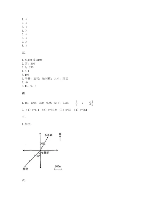 人教版小升初数学模拟试卷附参考答案【能力提升】.docx