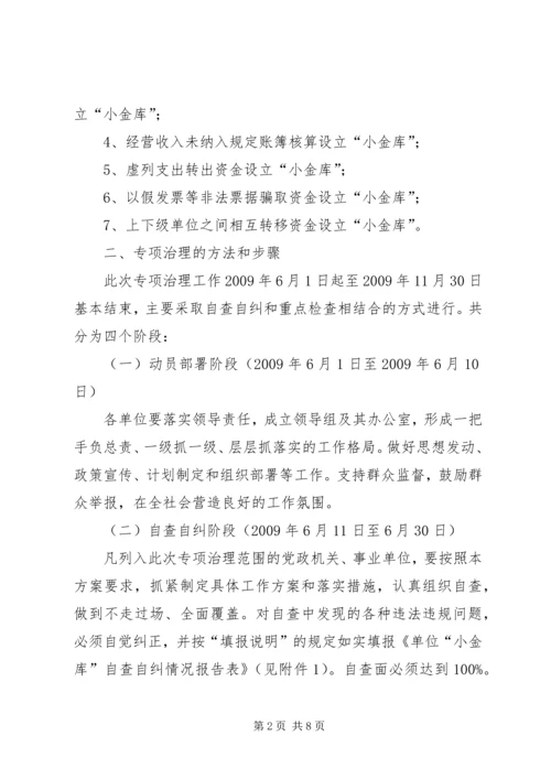 事业单位“小金库”专项治理工作方案.docx