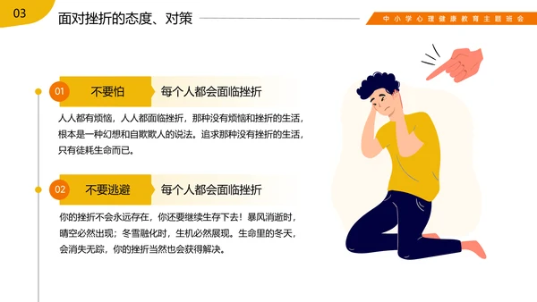 挫折是成长的必修课心理健康班会ppt模板