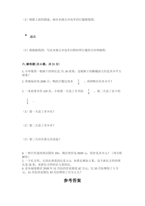 人教版六年级上册数学期末测试卷精品【突破训练】.docx