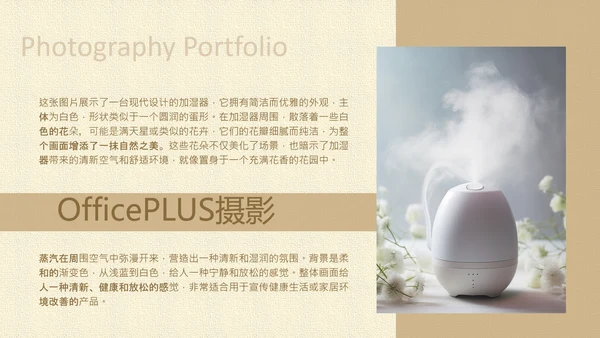 茶色小清新个人作品集PPT模板