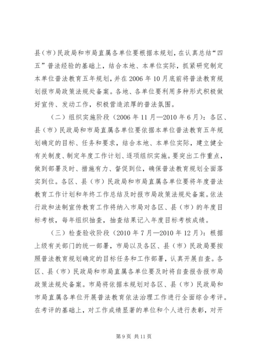 民政局法制宣传第五个五年规划.docx