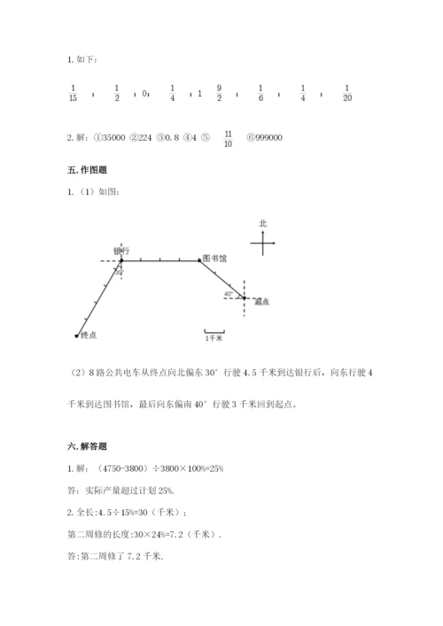 小学六年级上册数学期末测试卷及完整答案【名师系列】.docx