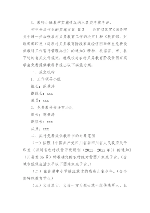 初中分层作业的实施方案.docx
