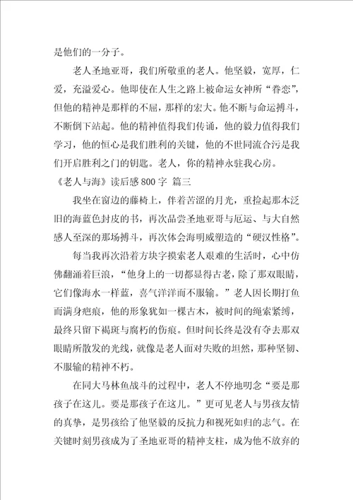 老人与海高中读后感800字