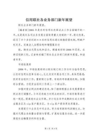 信用联社各业务部门新年展望 (2).docx