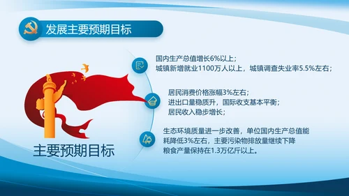 蓝色大气党建党支部年终工作总结PPT