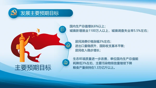 蓝色大气党建党支部年终工作总结PPT