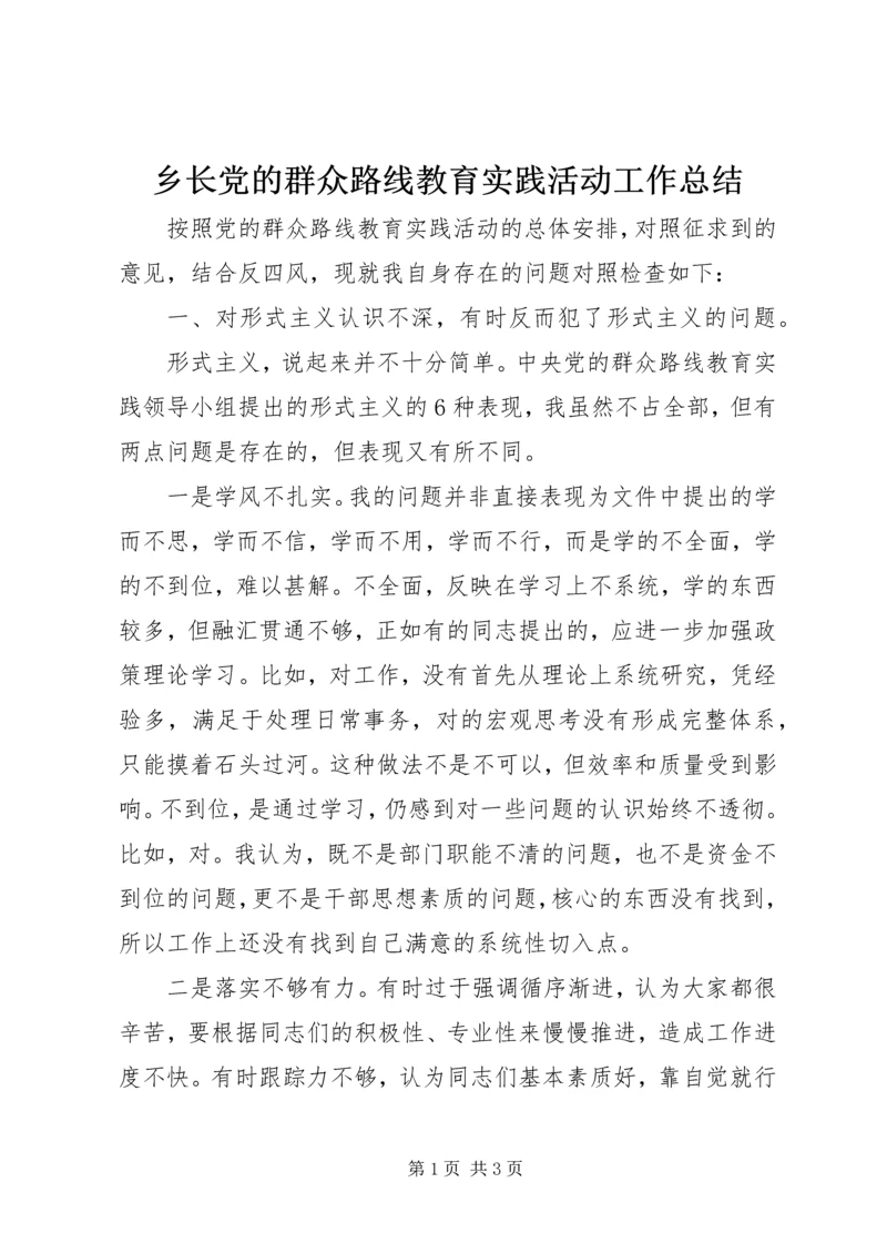 乡长党的群众路线教育实践活动工作总结.docx