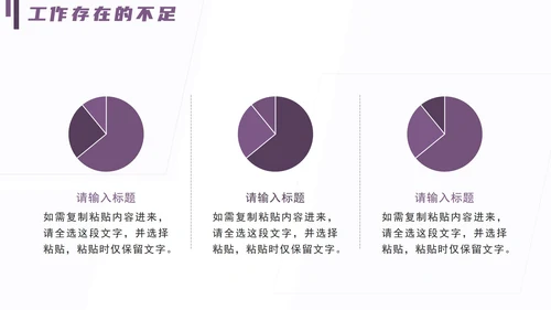紫色简约财务部季度工作内容汇报PPT模板
