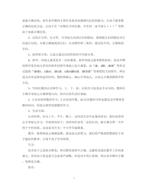 精编之学前班教学计划书.docx