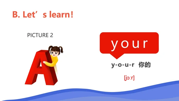 卡通三年级英语上《Myself》课件PPT模板