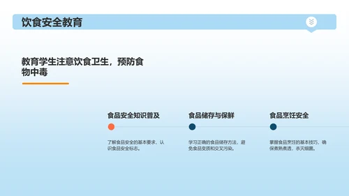 蓝色3D风全国中小学生安全教育日PPT模板