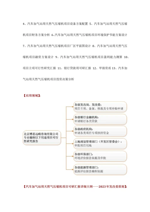 汽车加气站用天然气压缩机项目可行性研究报告评审方案设计发改委标准案例范文.docx