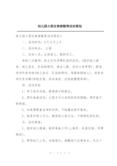 幼儿园小朋友春游踏青活动策划.docx