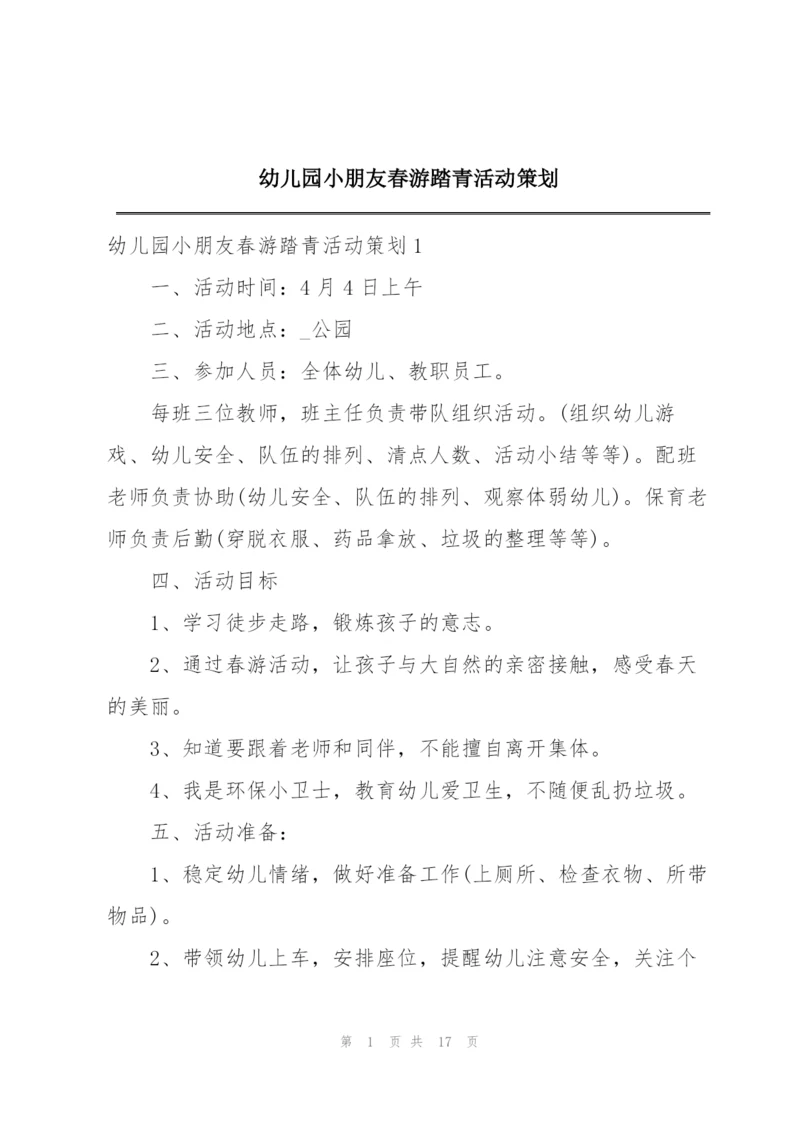 幼儿园小朋友春游踏青活动策划.docx