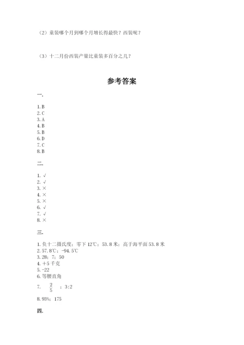 小学六年级升初中模拟试卷带答案（实用）.docx