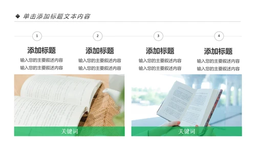 清新读书阅读好书分享读书节读书活动PPT模板