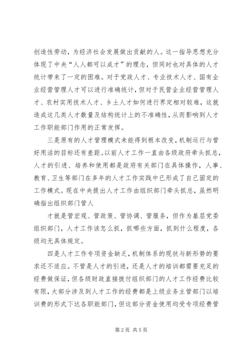 当前党管人才工作方面存在的问题及对策思考.docx