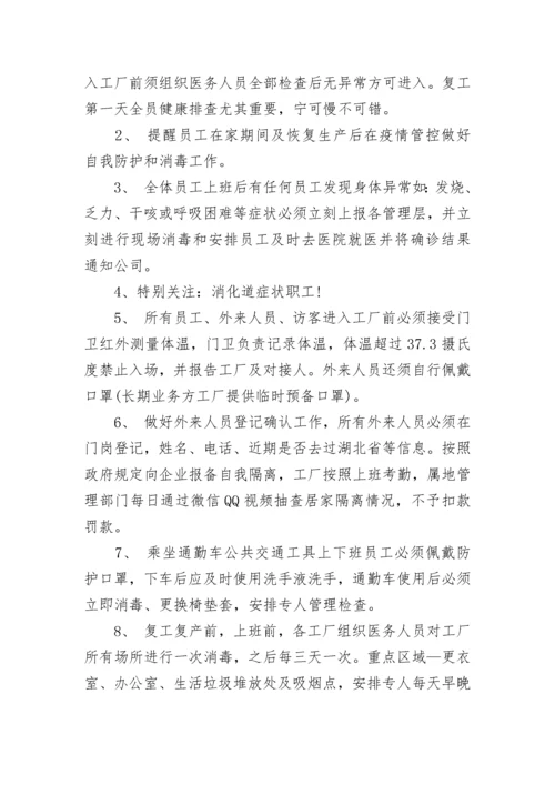 2023工厂春节后复工复产实施方案.docx