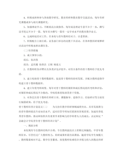 精编之骨干教师培养计划范文2.docx