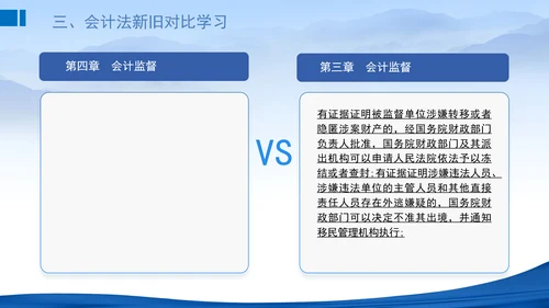 2024新修订中华人民共和国会计法新旧对比学习解读PPT